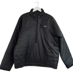 Patagonia Unisex Black Pullover Puffer Jacket Size Large-Packable-1/2 Zip
